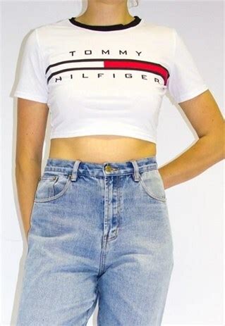 tommy hilfiger crop top 90s|tommy hilfiger crop top cheap.